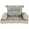 Puutarhasohva DKD Home Decor Sininen Beige 90 x 55 x 18 cm