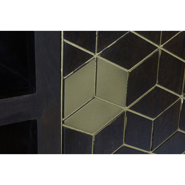 Televizoriaus baldai DKD Home Decor 140 x 40 x 55 cm Juoda Metalinis Akacija