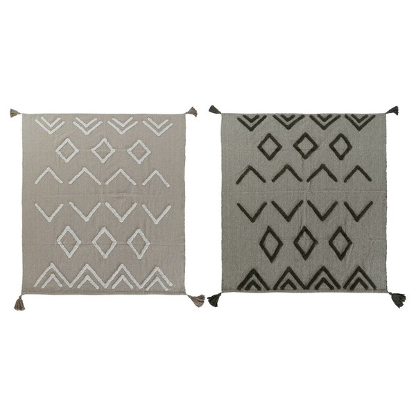 Покрывало DKD Home Decor Белый Зеленый Бежевый Темно-зеленый 130 x 170 x 0,5 cm (2 штук)