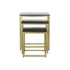 3 galdu komplekts DKD Home Decor Melns Bronza 50 x 35 x 60 cm