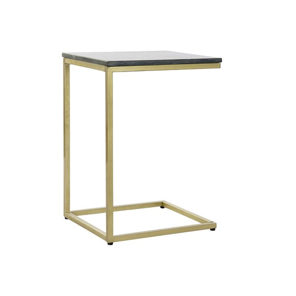 Šoninis staliukas DKD Home Decor 40 x 46 x 65 cm Juoda Auksinis Marmurą Geležis