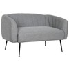 Sofa DKD Home Decor Juoda Pilka Porolonas Medžio Metalinis Aksomas Scandi 129 x 75 x 73 cm