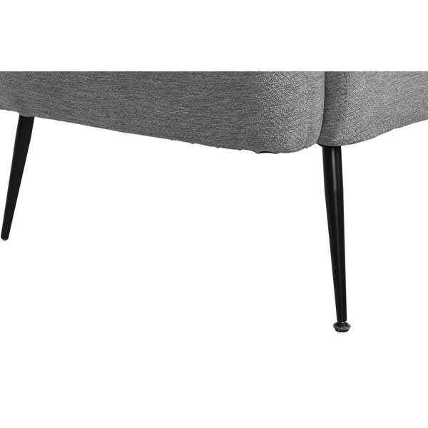Dīvāns DKD Home Decor Melns Pelēks Putas Koks Metāls Samts Scandi 129 x 75 x 73 cm