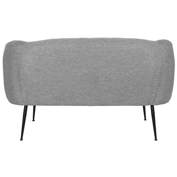 Dīvāns DKD Home Decor Melns Pelēks Putas Koks Metāls Samts Scandi 129 x 75 x 73 cm