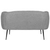Sofa DKD Home Decor Black Grey Foam Wood Metal Velvet Scandi 129 x 75 x 73 cm