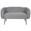 Dīvāns DKD Home Decor Melns Pelēks Putas Koks Metāls Samts Scandi 129 x 75 x 73 cm