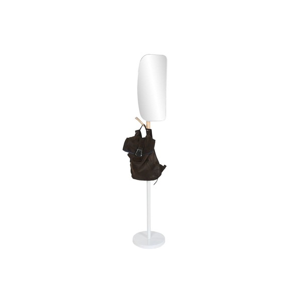Skrybėlių stovas Home ESPRIT Balta Natūralus Medžio Metalinis Scandi 33 x 33 x 185 cm