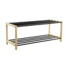 Тумба для обуви Home ESPRIT Чёрный Натуральный 80 x 31 x 32 cm