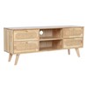 TV furniture DKD Home Decor Natural Metal Rubber wood 120 x 30 x 48 cm
