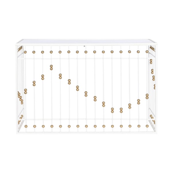 Hall Home ESPRIT White Golden 120 x 40 x 80 cm