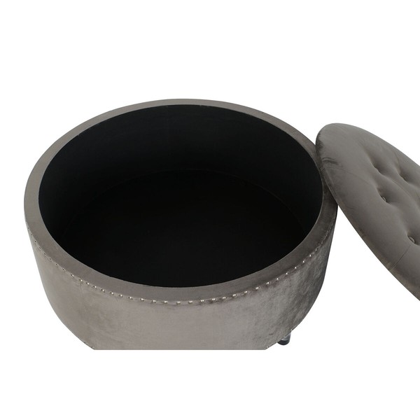 Jakkara DKD Home Decor Harmaa Hopeinen Puu MDF 80 x 80 x 43 cm