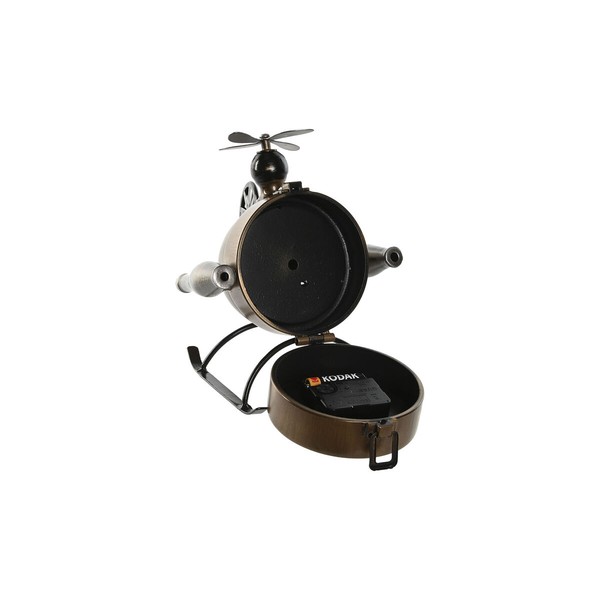 Stalinis laikrodis Home ESPRIT Juoda Auksinis Loft Sraigtasparnis (2 vnt.)