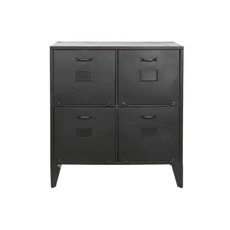 Kumode Home ESPRIT Melns Metāls Loft 75 x 45 x 80 cm