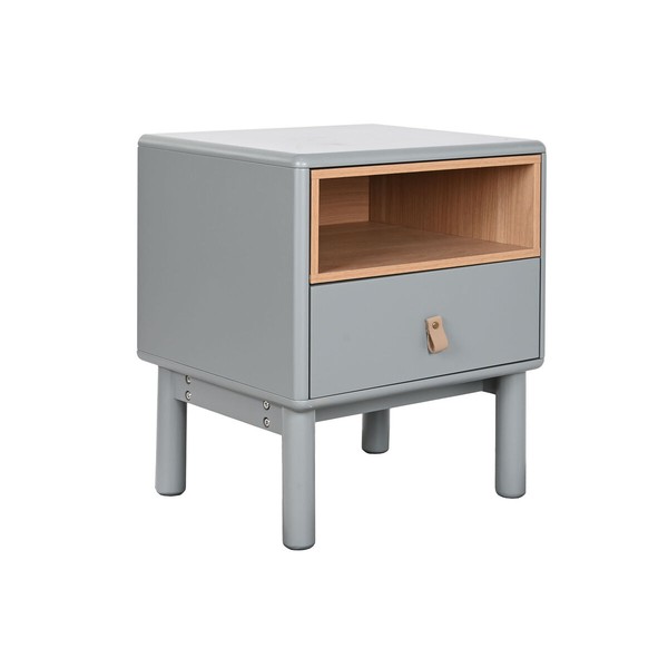 Yöpöytä Home ESPRIT Sininen Harmaa Luonnollinen Puu MDF 48 x 40 x 55 cm
