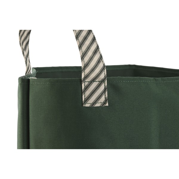 Garden waste bag Home ESPRIT White Green Cotton 40 x 40 x 60 cm