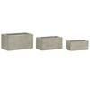 Kukkalaatikko Home ESPRIT Beige Lasikuitu Magnesium 74,5 x 37,5 x 37,5 cm