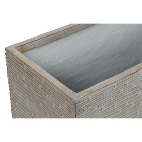 Balkona Puķu Kaste Home ESPRIT Bēšs Stikla šķiedras Magnijs 74,5 x 37,5 x 37,5 cm