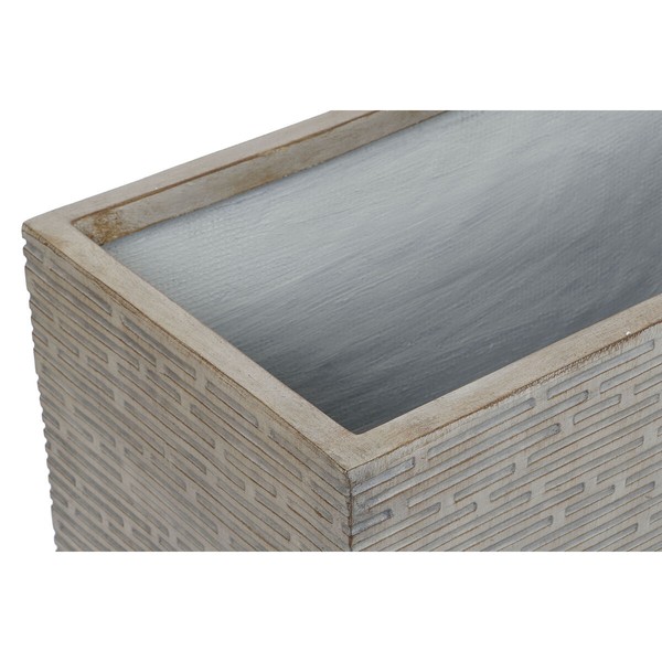 Kukkalaatikko Home ESPRIT Beige Lasikuitu Magnesium 74,5 x 37,5 x 37,5 cm