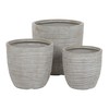 Kukkaruukkusetti Home ESPRIT Beige Lasikuitu Magnesium 45 x 45 x 43 cm (3 osaa)