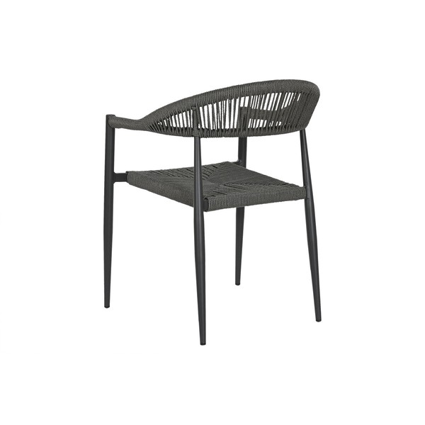 Sodo krėslas Home ESPRIT Musta Tumman harmaa Alumiini Rottinki 56 x 60 x 78 cm