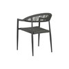Sodo krėslas Home ESPRIT Juoda Tamsiai pilka Aliuminis Rotangas 56 x 60 x 78 cm