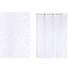 Verho Home ESPRIT Valkoinen 140 x 260 x 260 cm Koruompelu