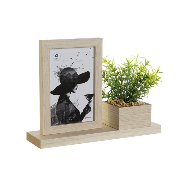 Nuotraukų rėmelis Home ESPRIT Natūralus Medžio MDF Skandinavijos 25 x 7 x 19 cm