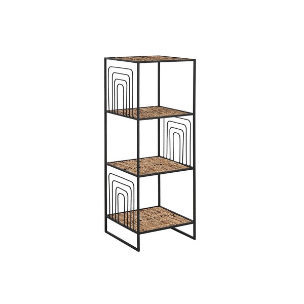 Lentyna Home ESPRIT Juoda Metalinis Pluošta 35 x 35 x 98 cm