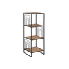 Lentyna Home ESPRIT Juoda Metalinis Pluošta 35 x 35 x 98 cm
