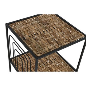 Plaukti Home ESPRIT Melns Metāls Šķiedra 35 x 35 x 98 cm