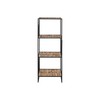 Lentyna Home ESPRIT Juoda Metalinis Pluošta 35 x 35 x 98 cm