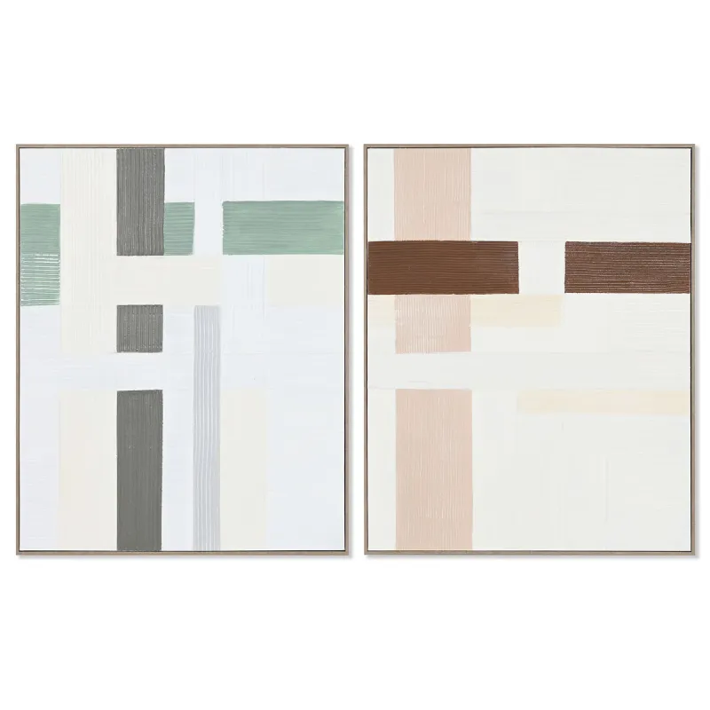 Canvas Home ESPRIT Pinewood Canvas 82 x 4,5 x 102 cm 82,2 x 4,5 x 102 cm