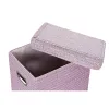 Monikäyttöinen kori DKD Home Decor Pinkki Hopeinen polypropeeni 44 x 36 x 50 cm 4 Kg 5 Kappaletta