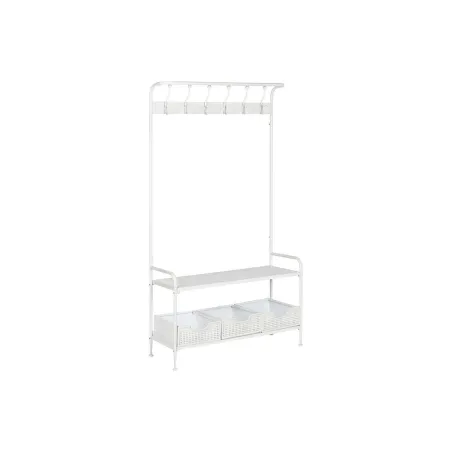 Mēteļu Pakaramais ar Plauktu Home ESPRIT Balts Metāls Loft 110 x 36 x 186 cm