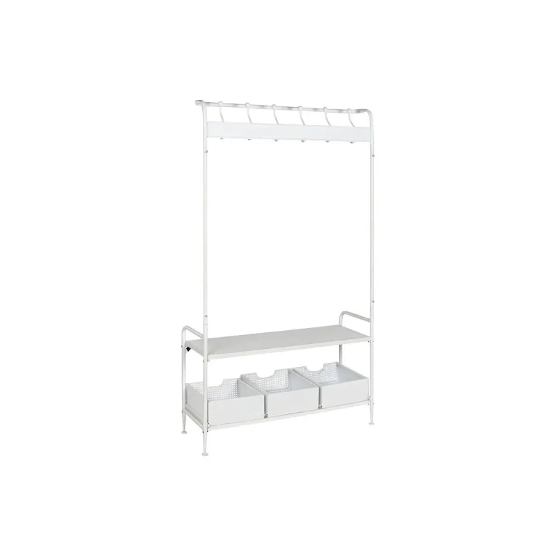 Вешалка с полкой Home ESPRIT Белый Металл Loft 110 x 36 x 186 cm