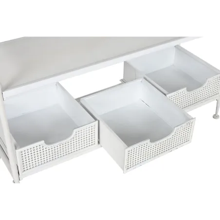 Coat rack with shelf Home ESPRIT White Metal Loft 110 x 36 x 186 cm
