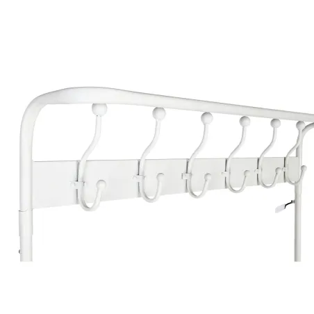 Coat rack with shelf Home ESPRIT White Metal Loft 110 x 36 x 186 cm