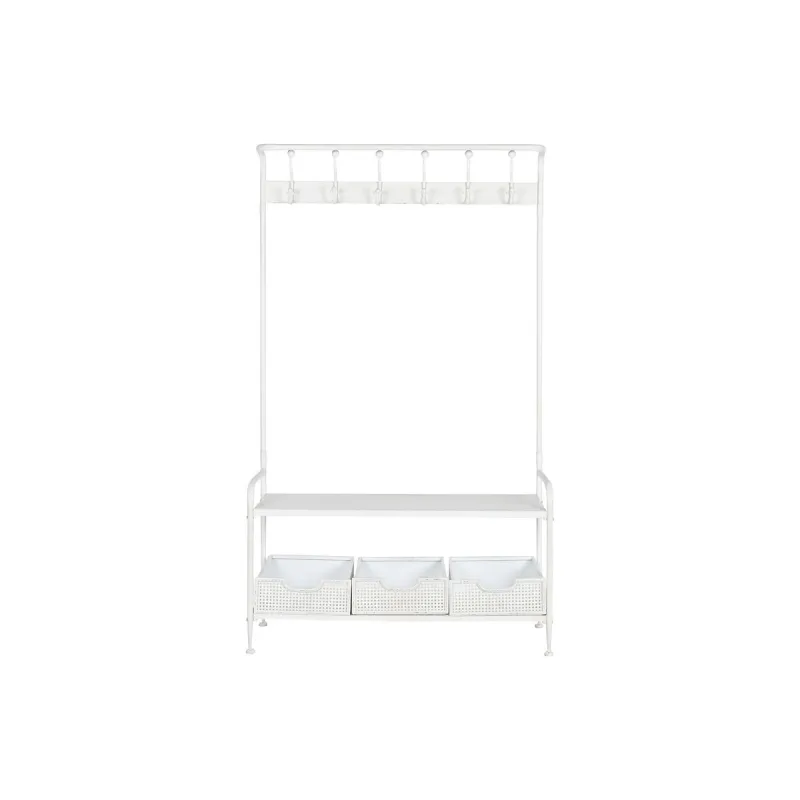 Paltai su lentyna Home ESPRIT Balta Metalinis Loft 110 x 36 x 186 cm