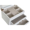 Шкатулка Home ESPRIT Белый Кремовый Деревянный Стеклянный Деревянный MDF 23 x 18 x 14 cm