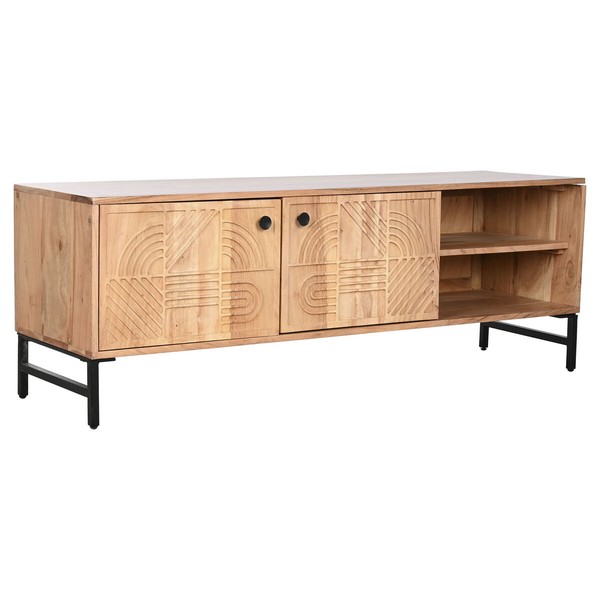 Televizoriaus baldai Home ESPRIT Ruda Juoda Metalinis Akacija 145 x 40 x 52 cm