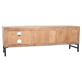 TV furniture Home ESPRIT Brown Black Metal Acacia 145 x 40 x 52 cm