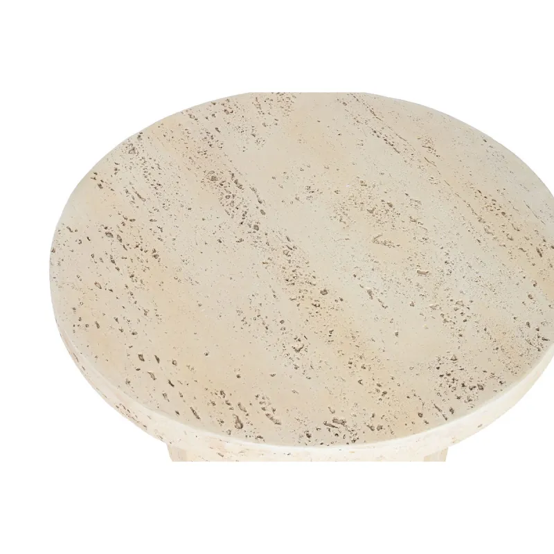 Mažas šoninis stalas Home ESPRIT Rusvai gelsva Magnis 60 x 60 x 41,9 cm