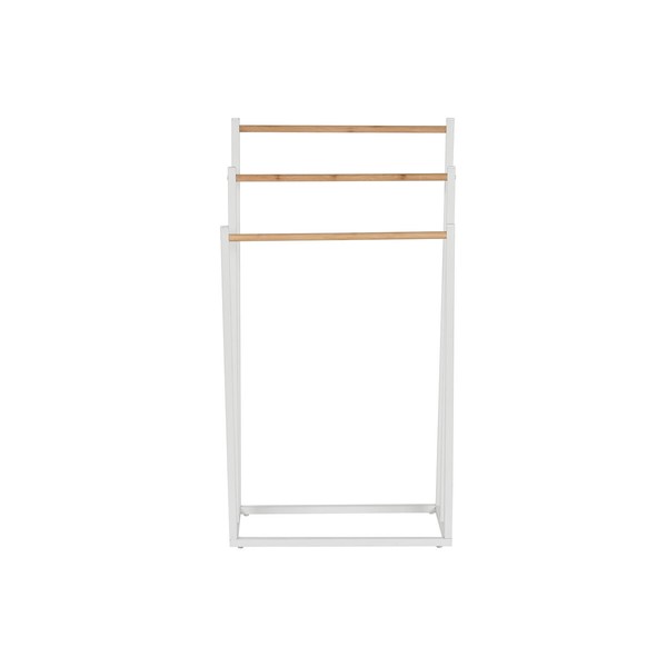 Vapaasti seisova kuivausteline Home ESPRIT Valkoinen Luonnollinen Metalli Bambu 45 x 22 x 85 cm
