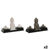 Eterinių aliejų degiklis Home ESPRIT Keramikinis Medžio MDF Buda 24 x 8 x 14 cm (2 vnt.)