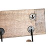 Wall mounted coat hanger Home ESPRIT Valkoinen Musta Luonnollinen Metalli Mangopuu Buddha 38 x 5 x 16 cm
