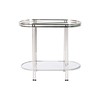 Side table Home ESPRIT Silver Steel Mirror 70 x 35 x 63 cm