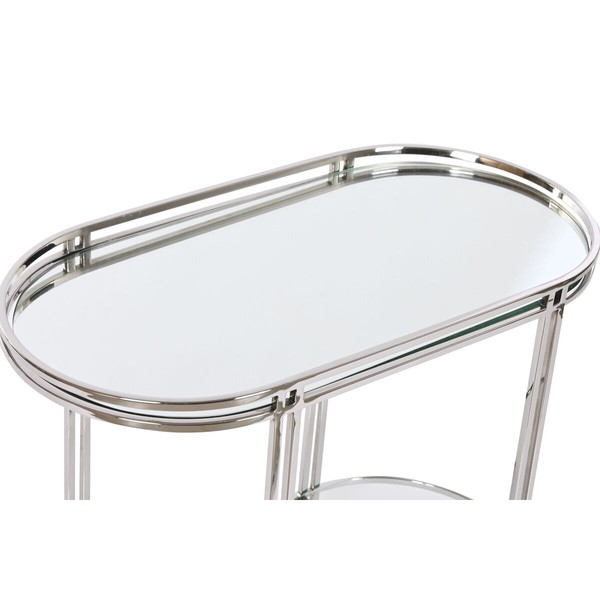 Mazs galdiņš Home ESPRIT Sudrabains Tērauds spogulis 70 x 35 x 63 cm