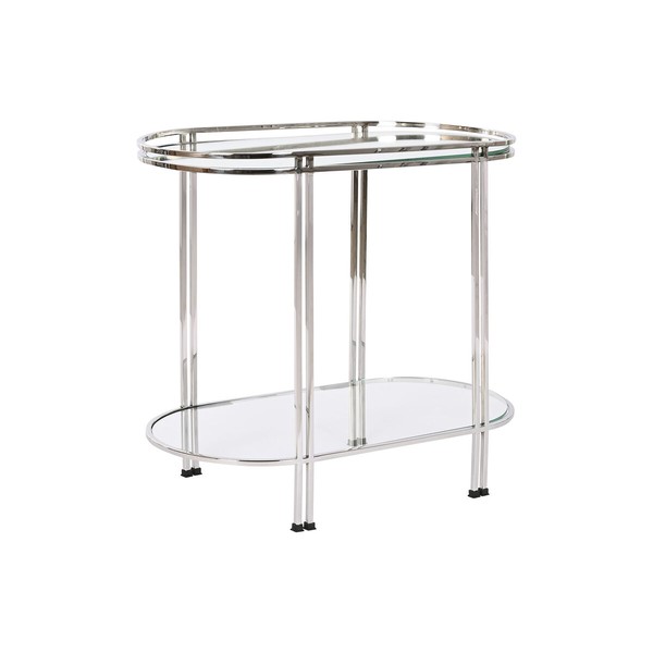 Šoninis staliukas Home ESPRIT Sidabras Plienas Veidrodis 70 x 35 x 63 cm