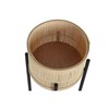 stādītāju komplekts Home ESPRIT Melns Dabisks Metāls Bambuss 31 x 31 x 103 cm (3 Daudzums)