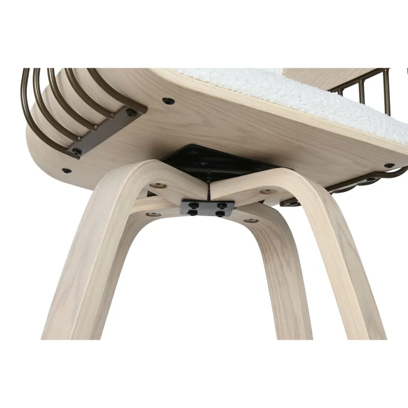 taburete Home ESPRIT Balts Koks 51,5 x 47,5 x 94,5 cm